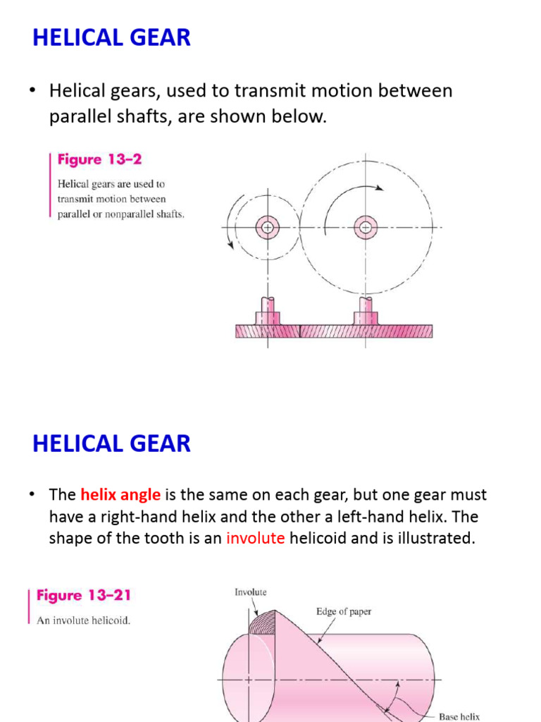 Lecture 3a-Helical Gear | PDF | Gear | Helix