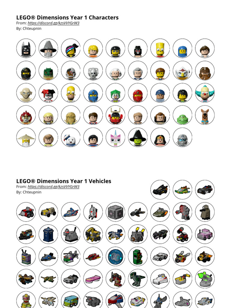 LEGO® Dimensions Characters & Vehicles | PDF