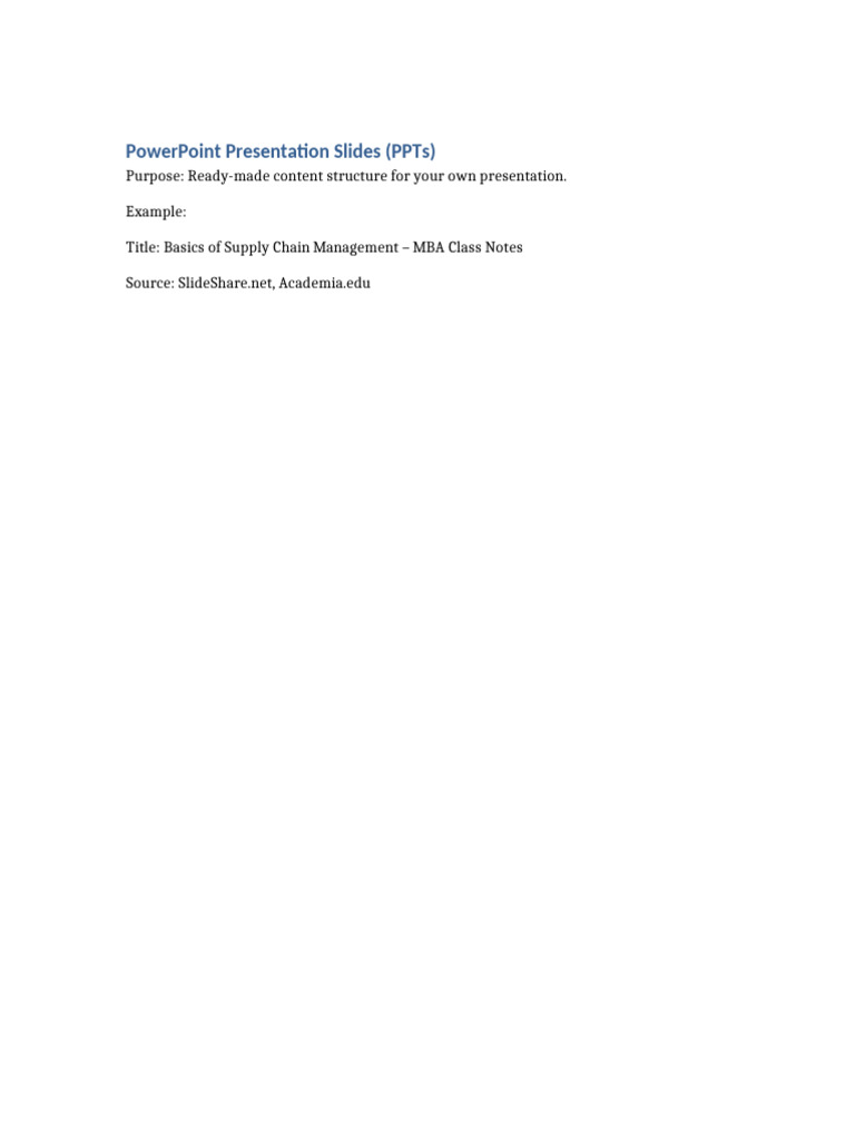 PowerPoint Structure for Presentations | PDF