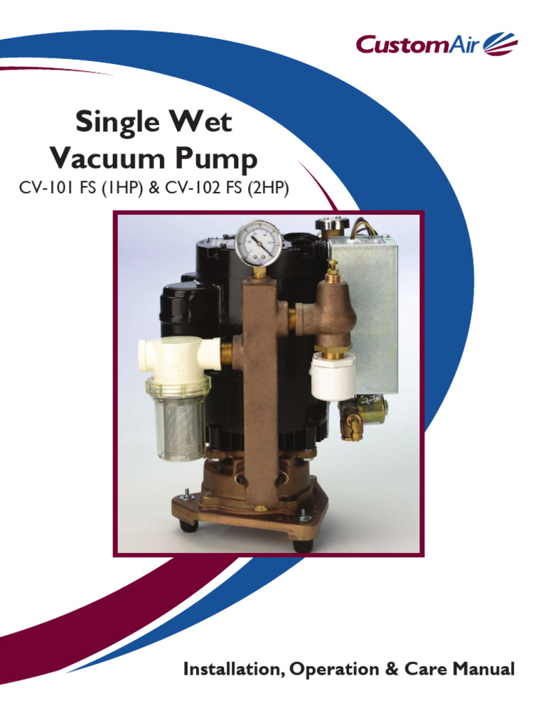 Single_Wet_Vacuum_Installation_Manual_64710084H PDF Pump Valve