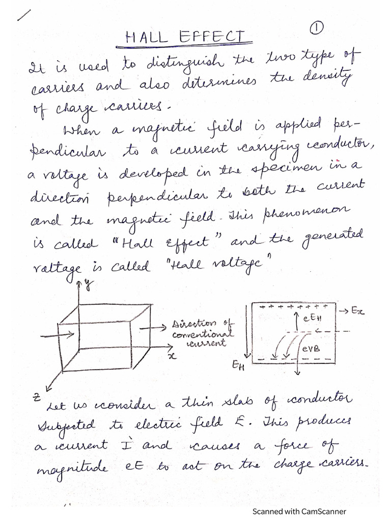 Hall Effect Overview for Students | PDF