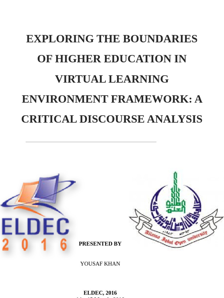 Higher Education in Virtual Learning Framework | PDF | Educational ...