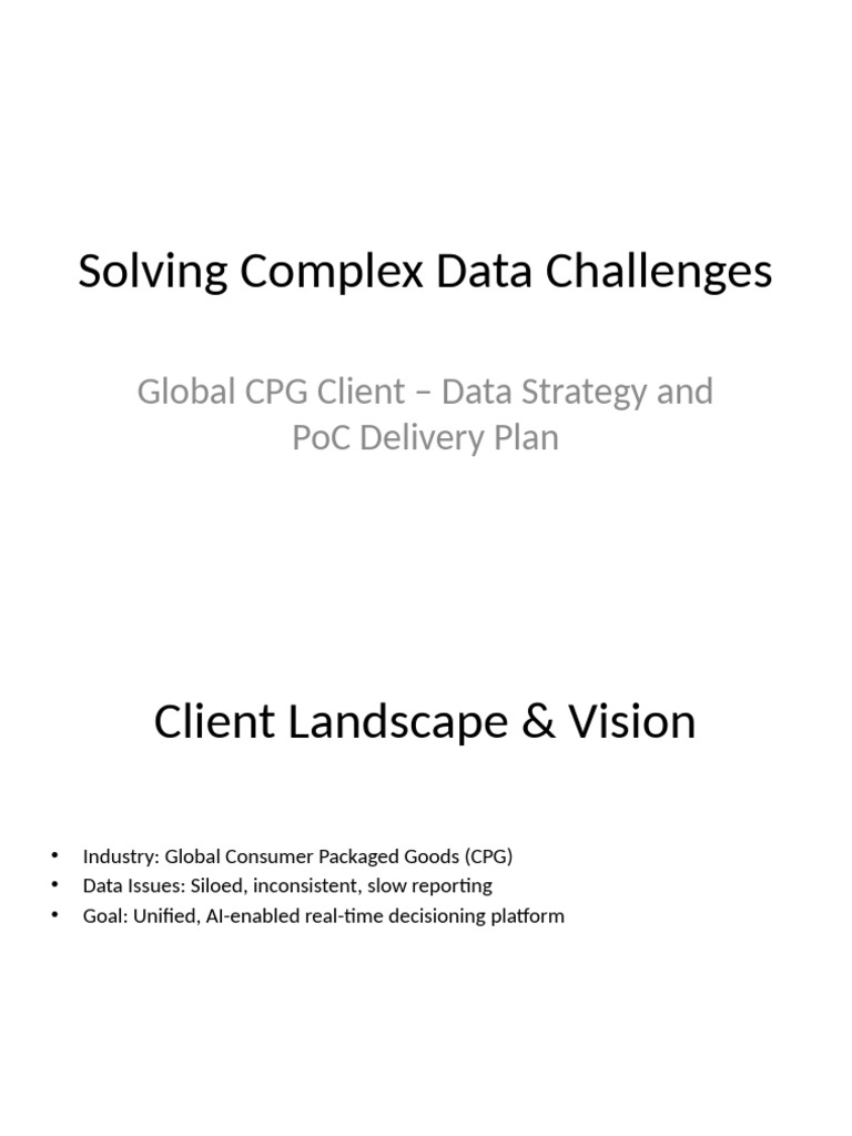 Enhanced CPG Data Strategy Presentation | PDF