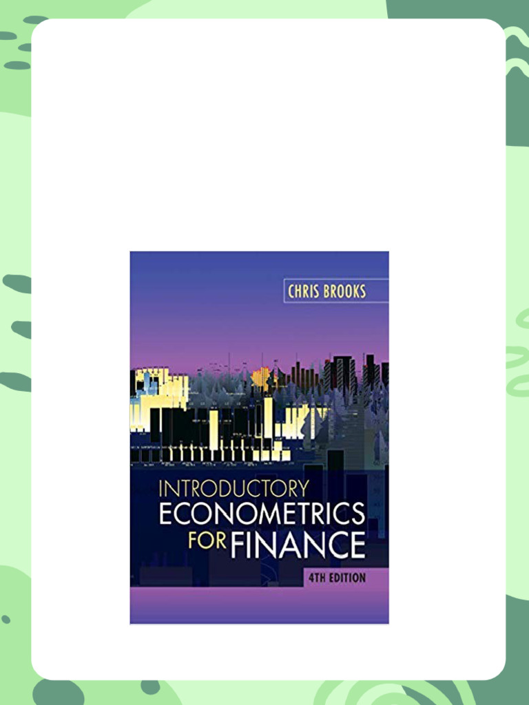 Ebook PDF) Introductory Econometrics For Finance 4th Edition