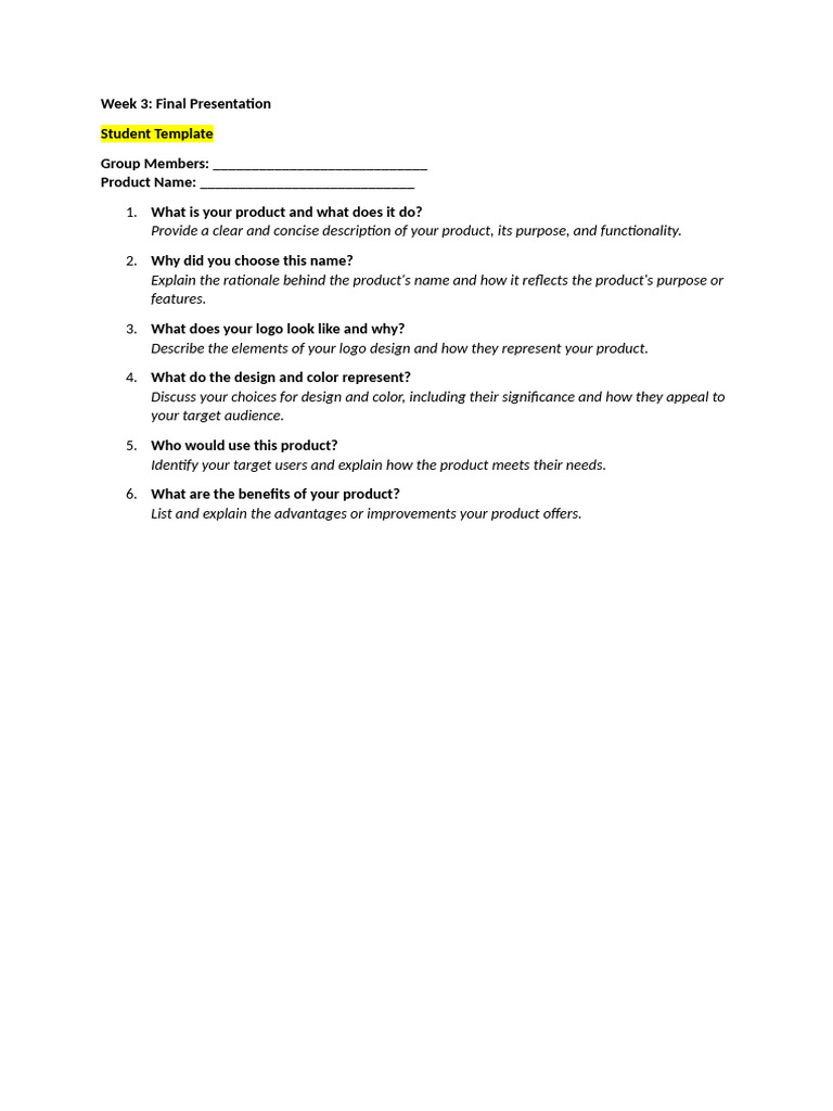 Final Presentation Template Guide | PDF | Grammar | English Language