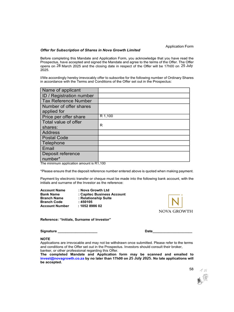 NG Application Form | PDF