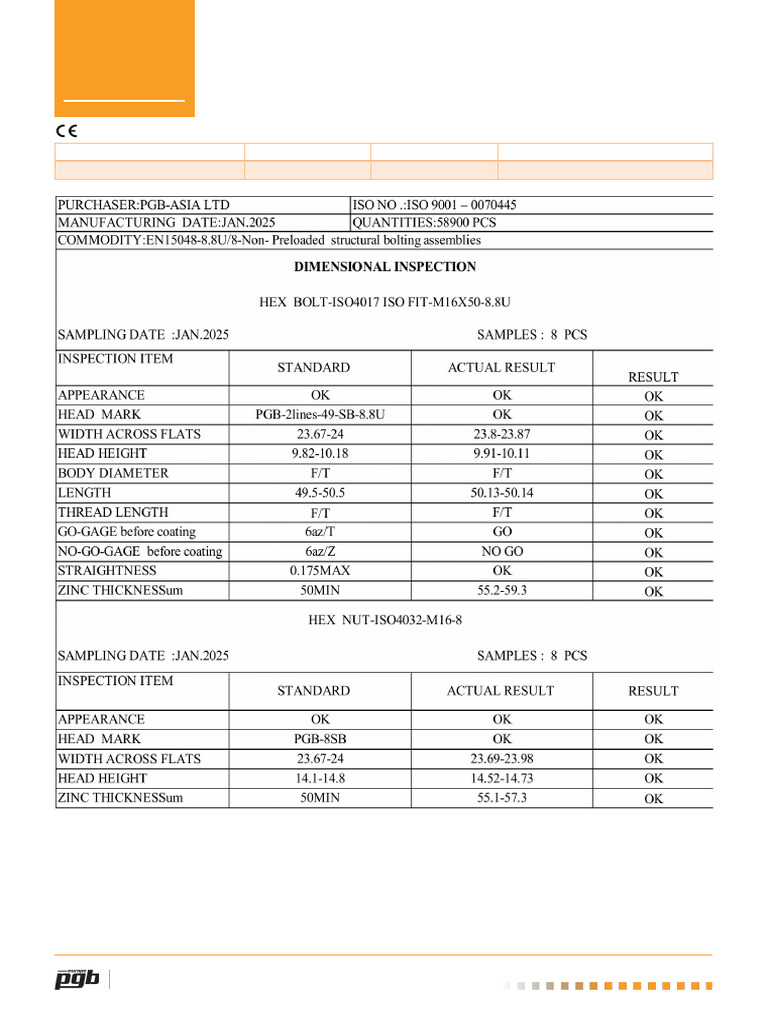 Quality Certificate EN 10204 3.1 | PDF