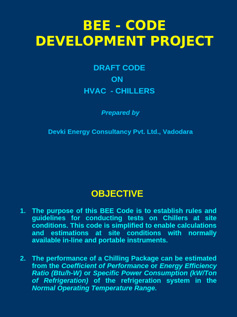 BEE Code for Chiller Testing Standards | PDF | Refrigeration | Flow ...