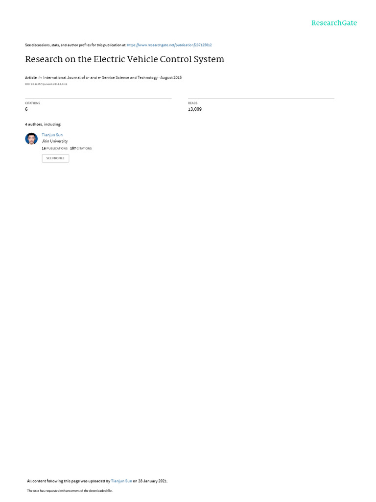 Research On The Electric Vehicle Control System | PDF | Brake ...
