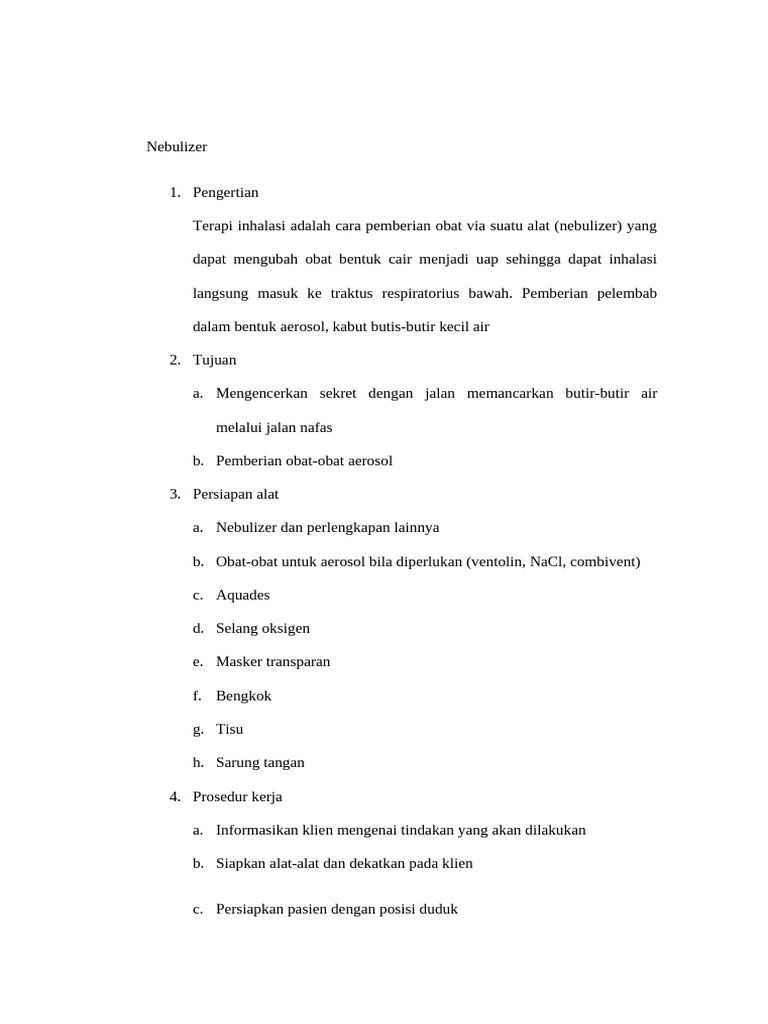 Dosis Bisolvon dan NaCl untuk Nebulizer | PDF