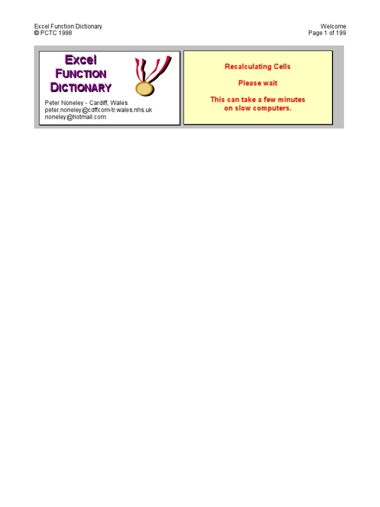 173 Funtions of Excel | PDF | Matrix (Mathematics) | Standard Deviation