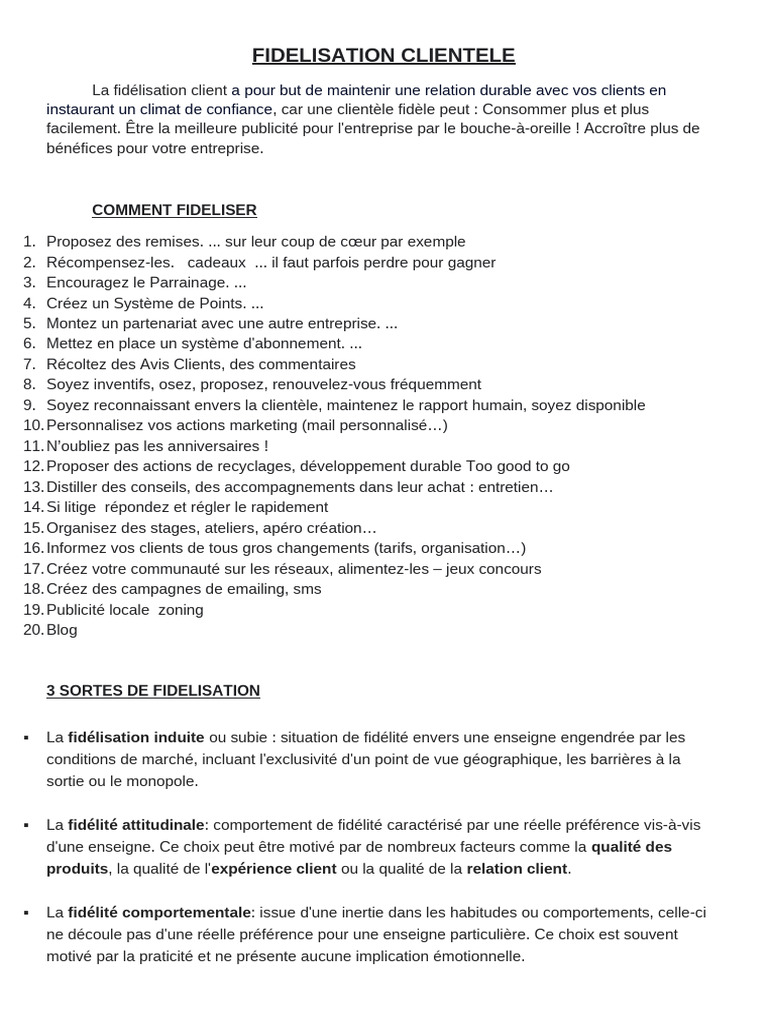 Stratégies de fidélisation client efficaces | PDF | Programme de fidélité