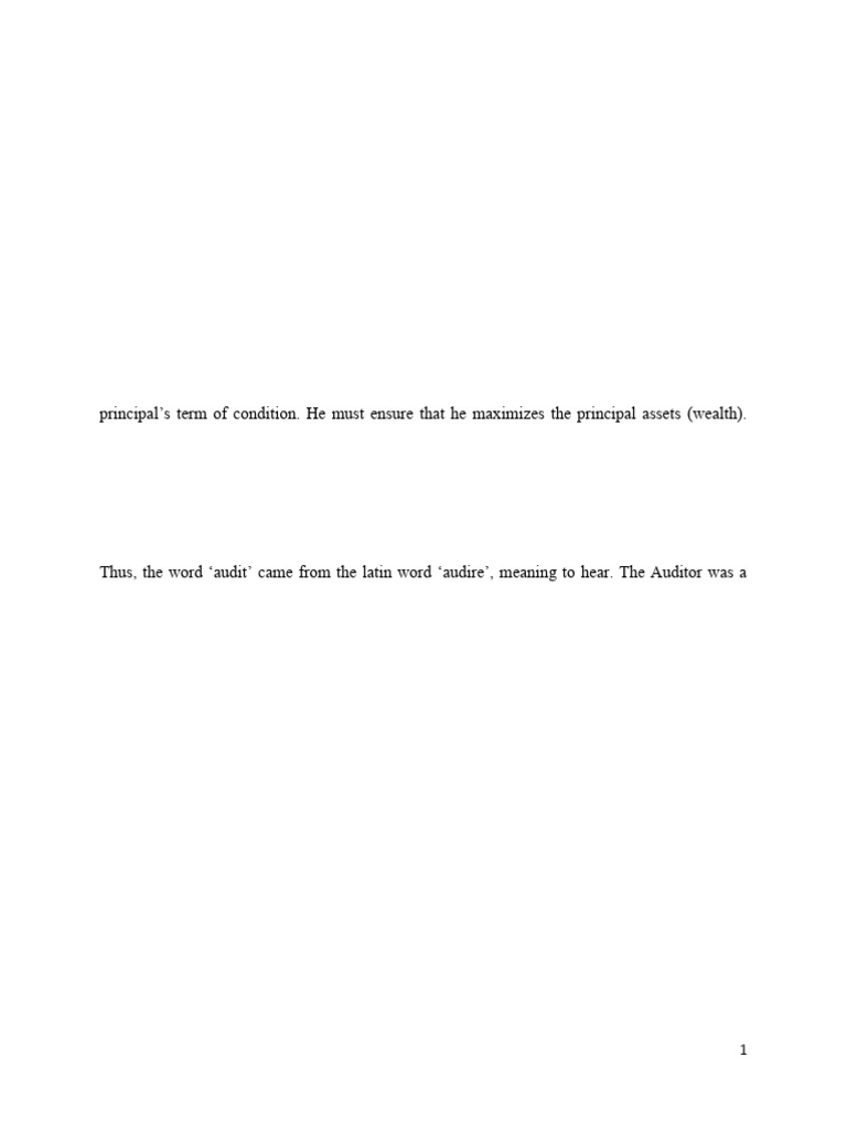 History and Objectives of Auditing | PDF | Audit | Internal Control