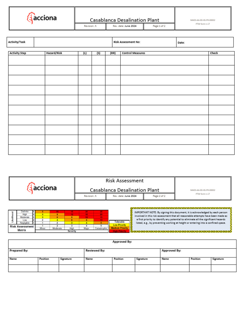 Casablanca Plant Risk Assessment Guide | PDF