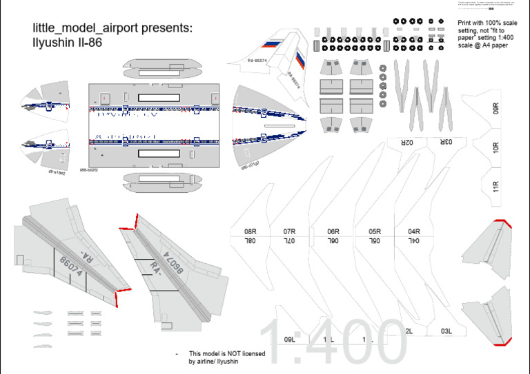 Aeroflot Il-86 Model Specifications | PDF | Vehicle Design | Transport