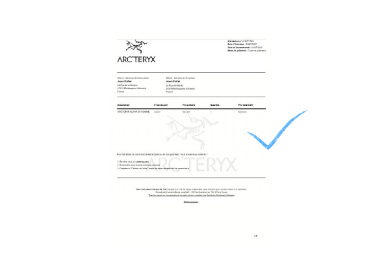 Arcteryx Invoice 4 | PDF