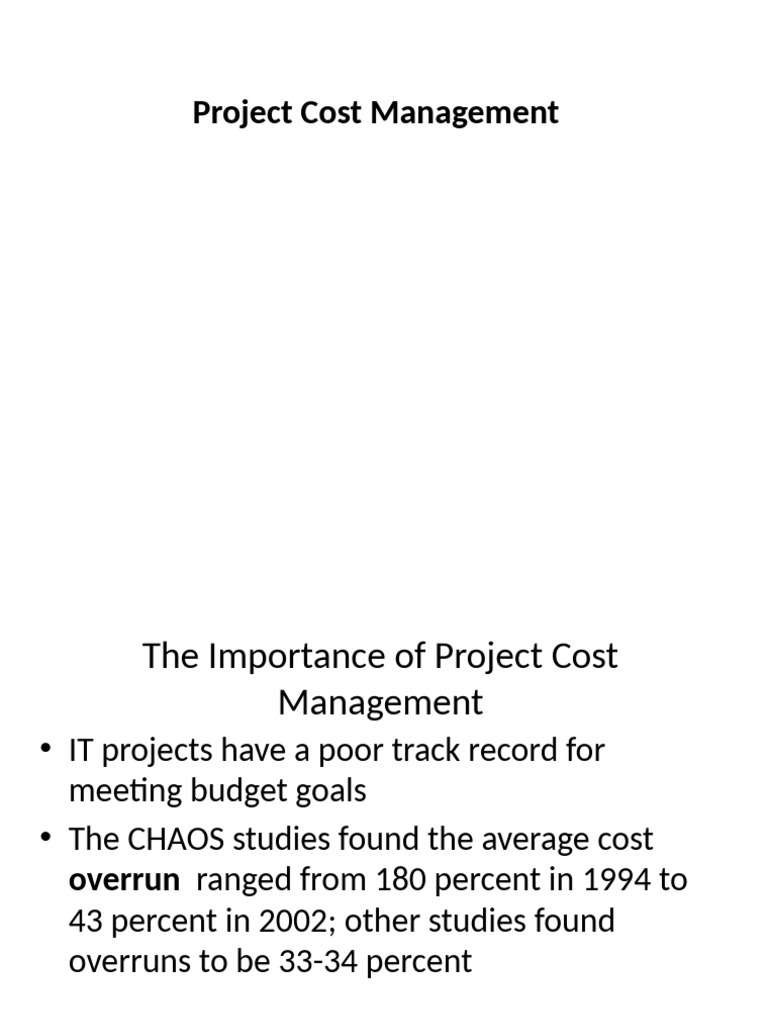 Effective Project Cost Management Guide | PDF | Cost Accounting ...