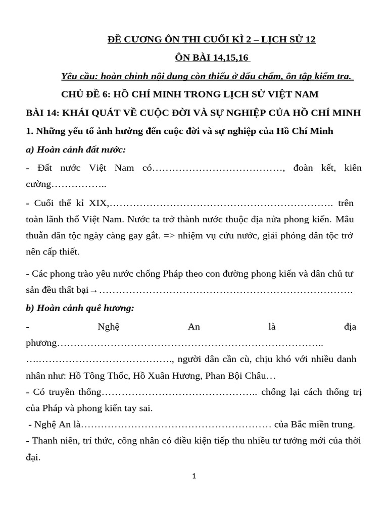 Đáp Án Ls 12 Ôn Ck2 | PDF