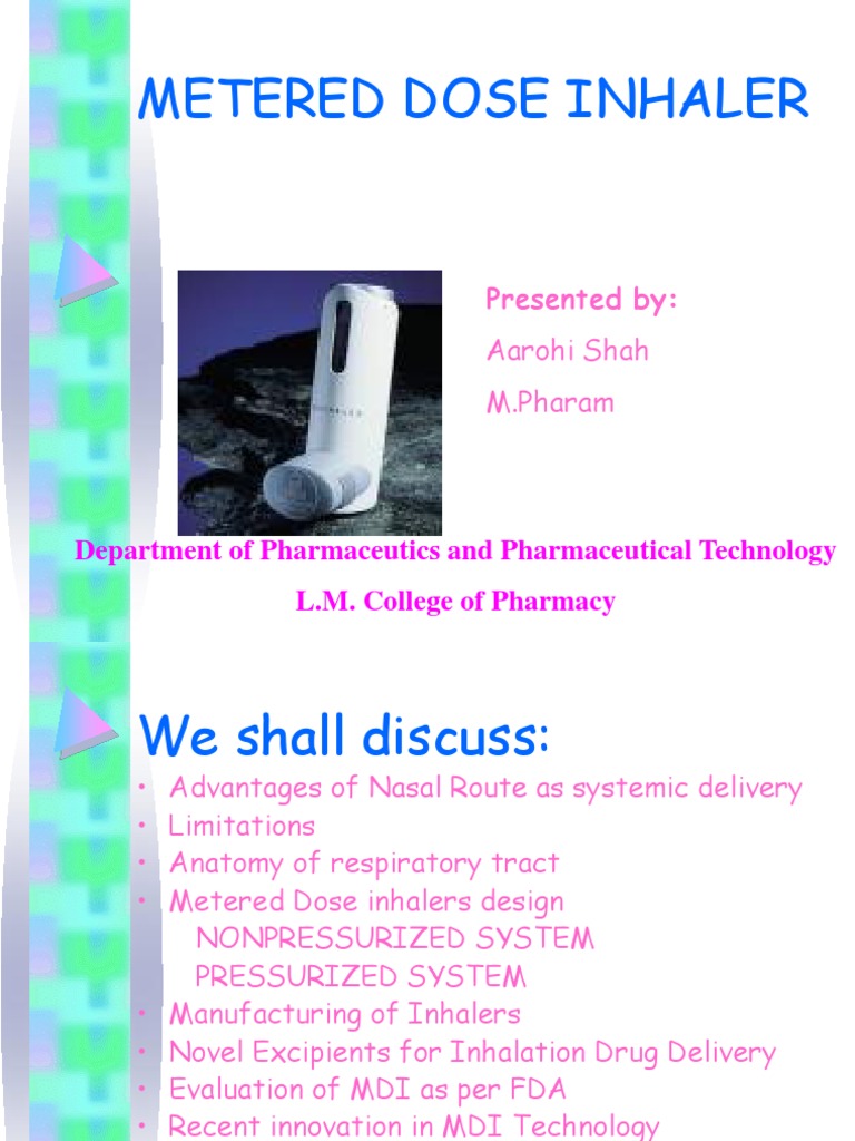 Metered Dose Inhaler PDF Chlorofluorocarbon Pharmaceutical