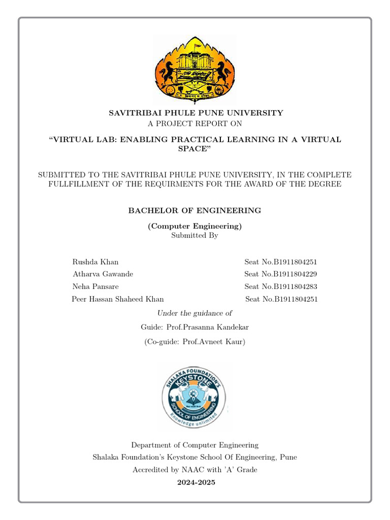 Virtual Lab for Practical Learning | PDF | Simulation | Virtual Reality