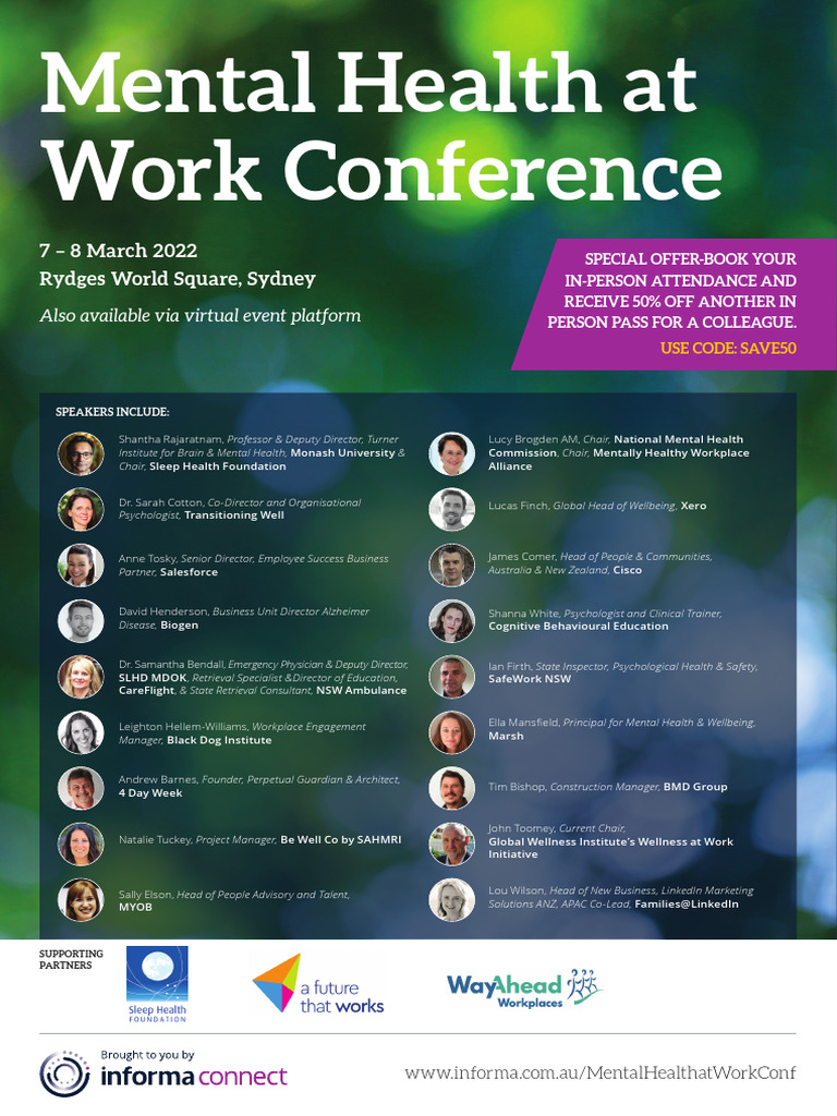 Mental Health at Work Conference 2022 | PDF | Mental Health | Employment