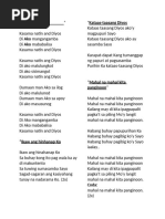 Lyrics of Lord Patawad-Basilyo | PDF