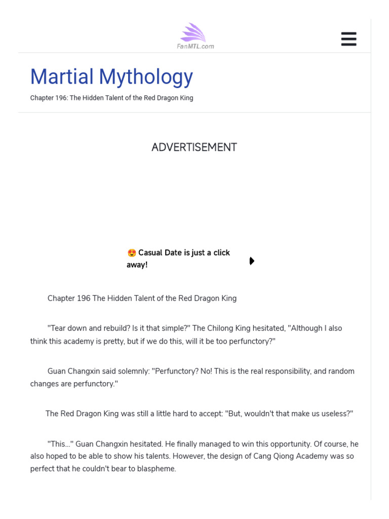 Martial Mythology Chapter 196 The Hidden Talent of The Red Dragon