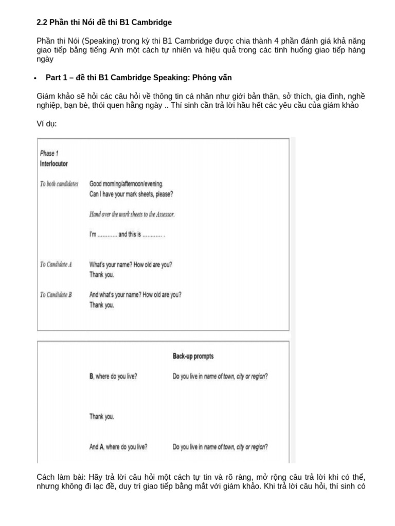 Tips For b1 Exam | PDF
