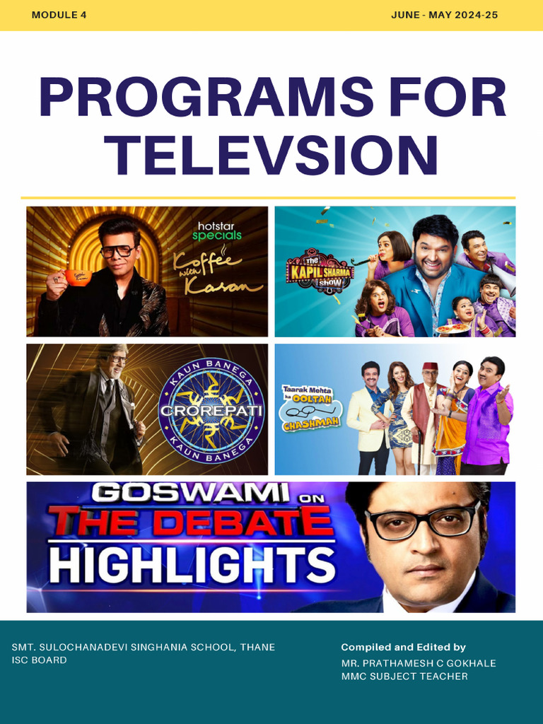 Module 4 Programs For Television | PDF