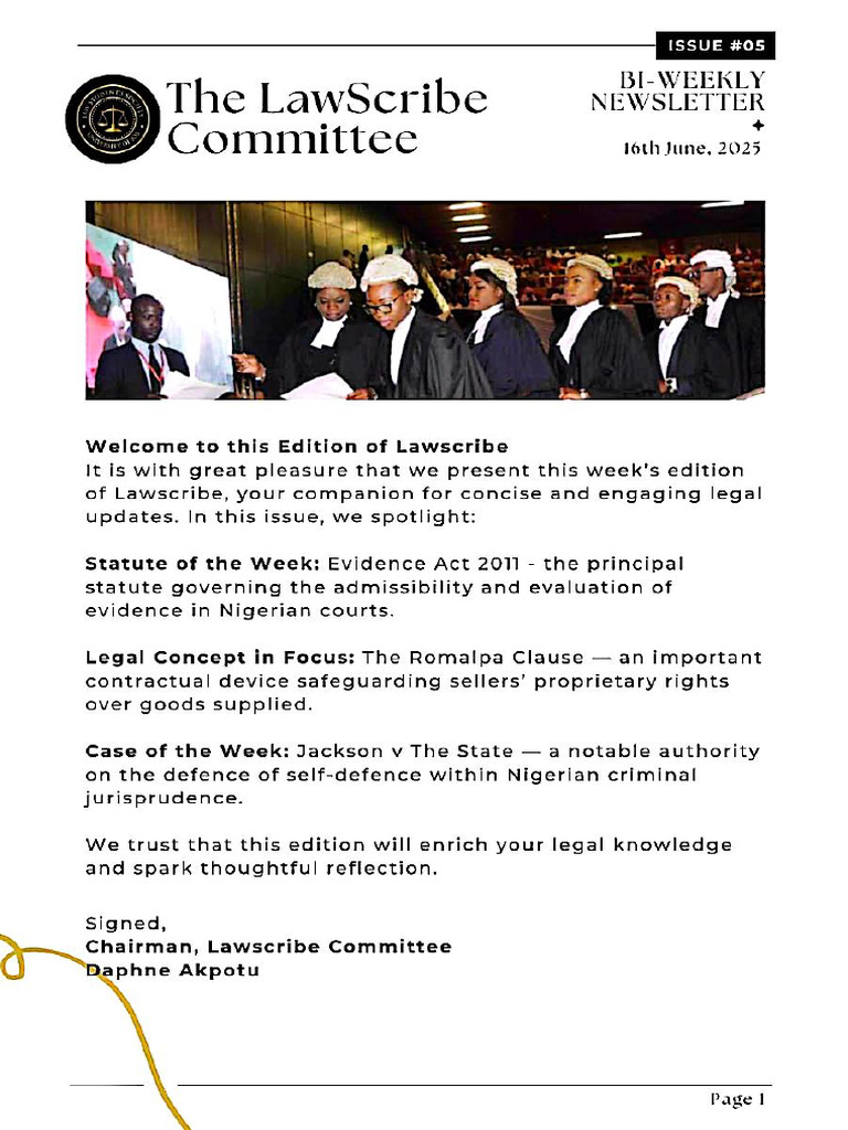 LawScribe Newsletter Issue 5 | PDF