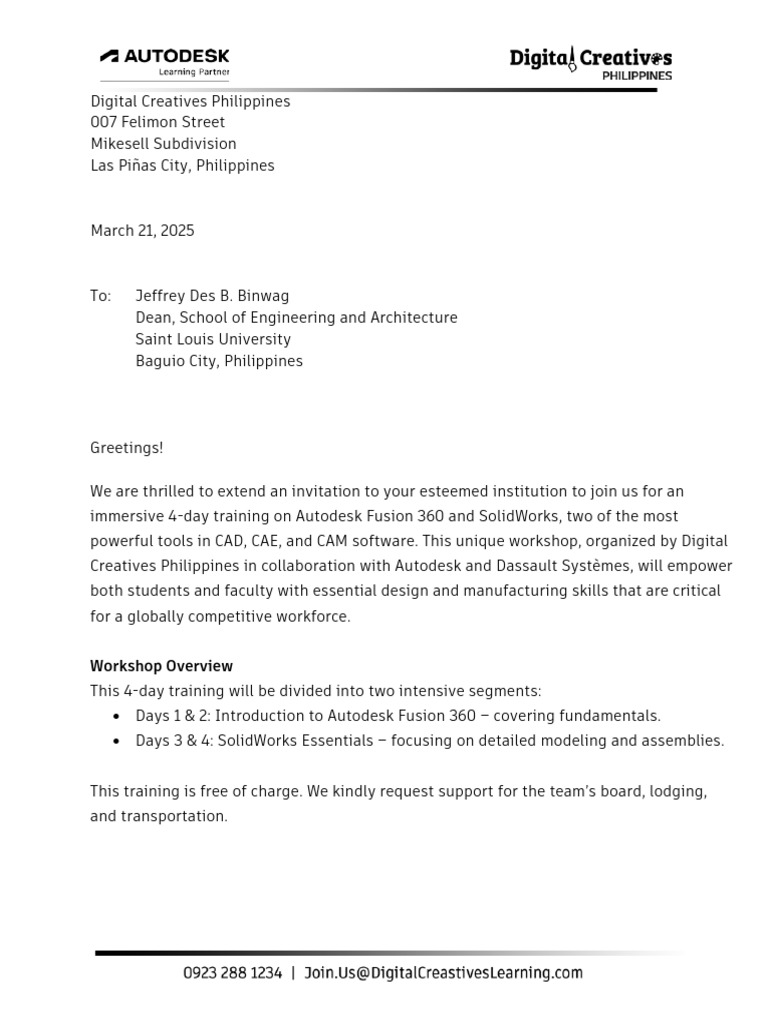 SolidWorks Training Invitation for SLU | PDF | Computing
