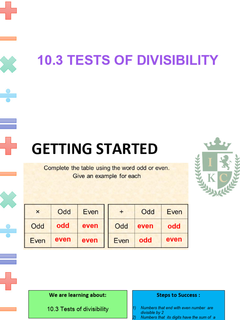 Tests of Divisibility Explained | PDF | Learning | Number Theory