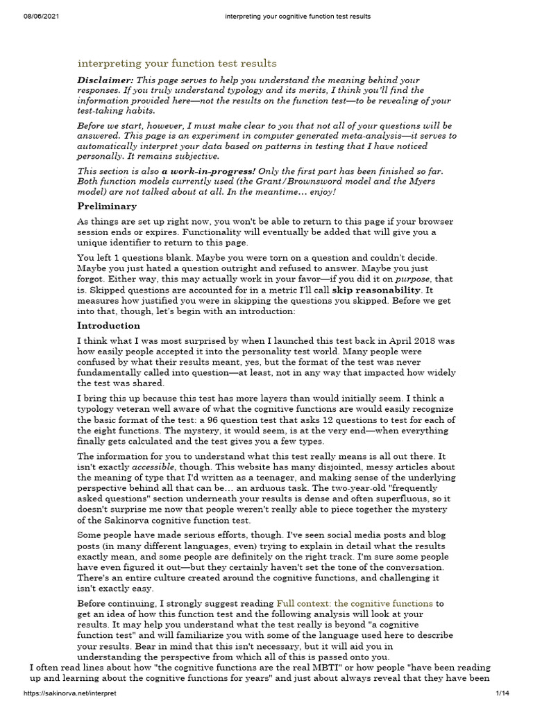 Interpreting Arabic Cognitive Tests | PDF | Thought | Feeling