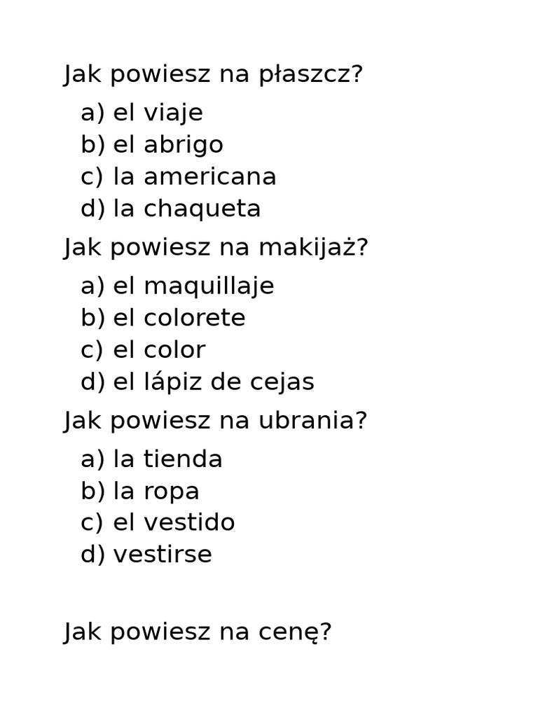 Spanish Exercises | PDF