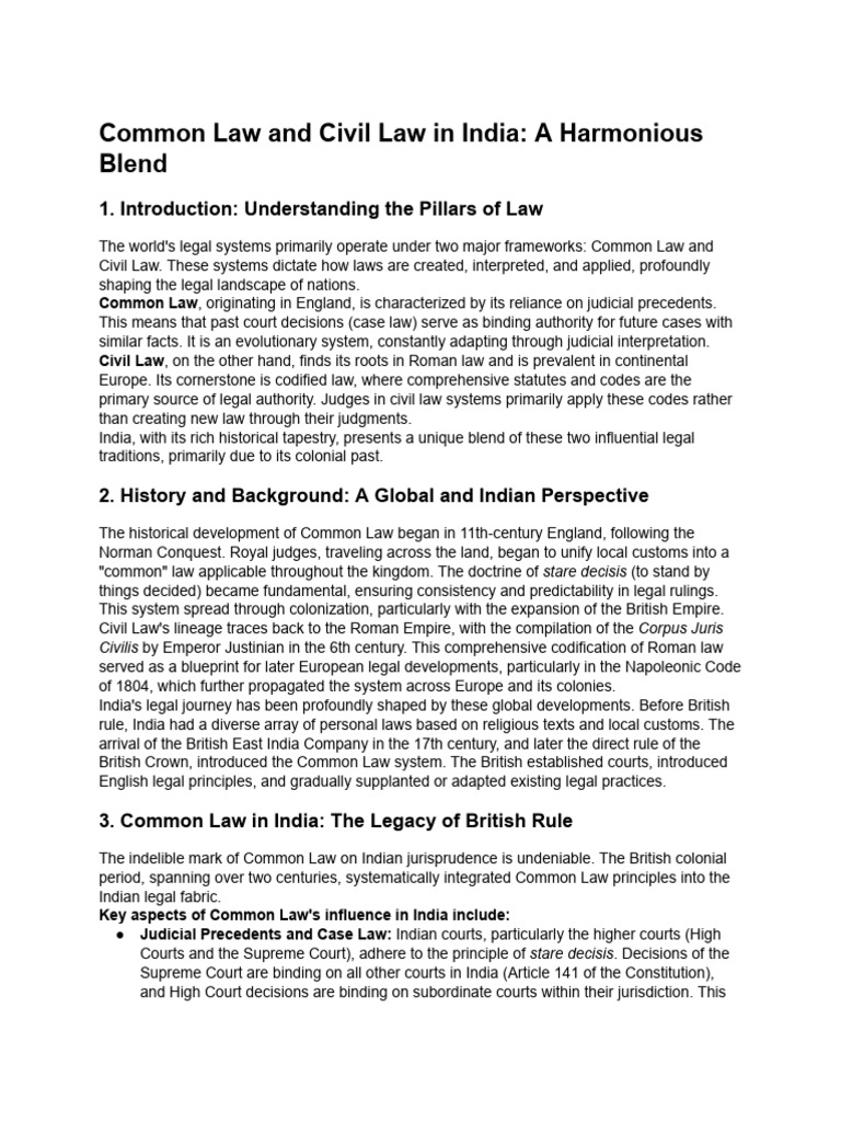 Civil Law Assignments in India | PDF | Common Law | Civil Law (Legal ...