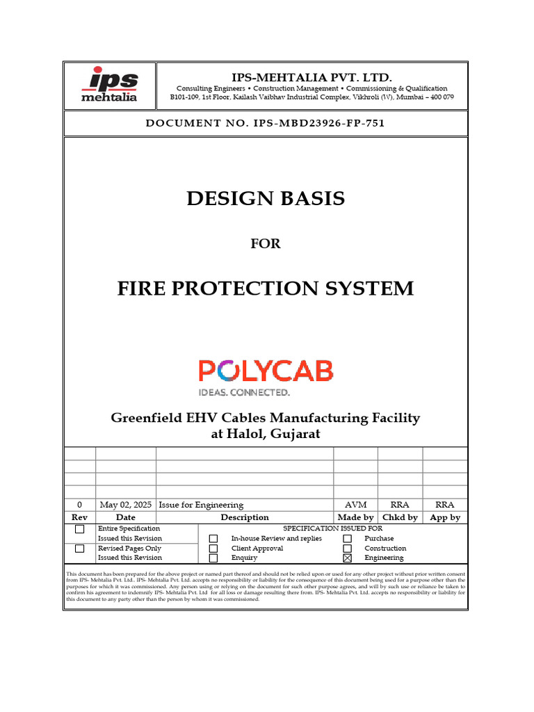 Fire Protection Design for EHV Facility | PDF | Valve | Fire Sprinkler ...