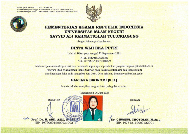 Ijazah Dinta | PDF