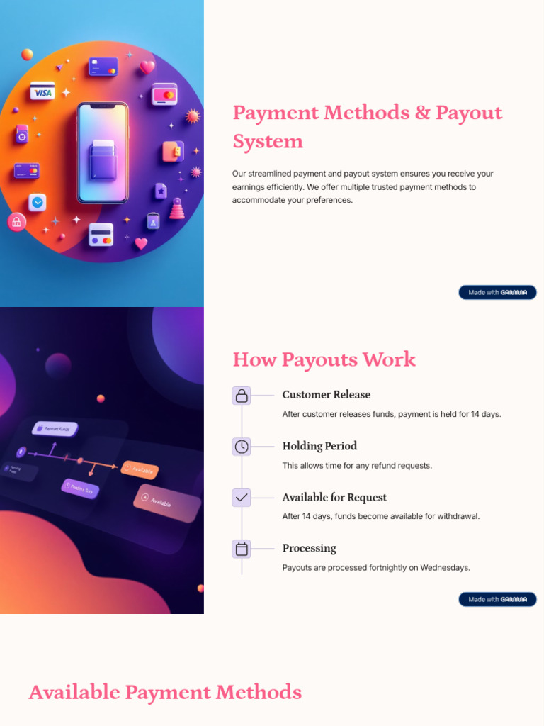 Payment Methods & Payout System Guide | PDF
