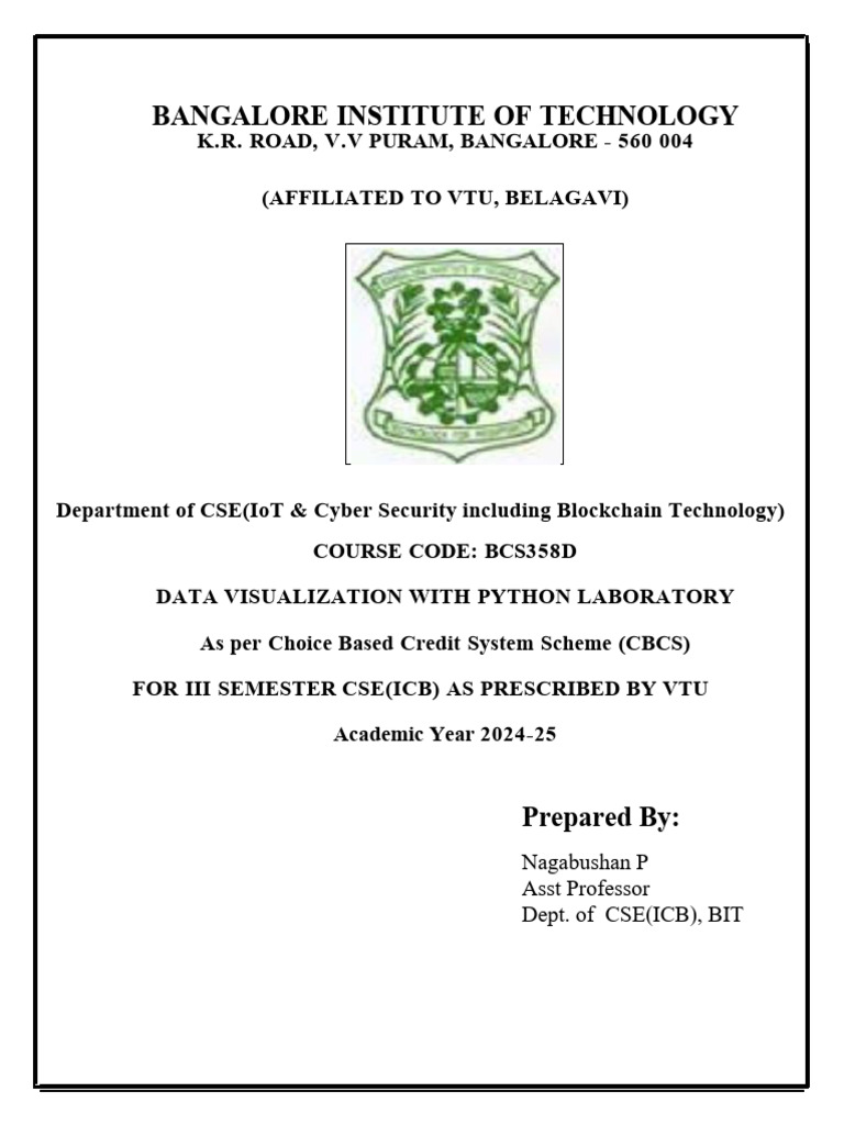 Python Data Visualization Lab BCS358D | PDF | Scope (Computer Science ...