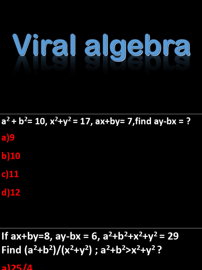 Viral Algebra Pdf