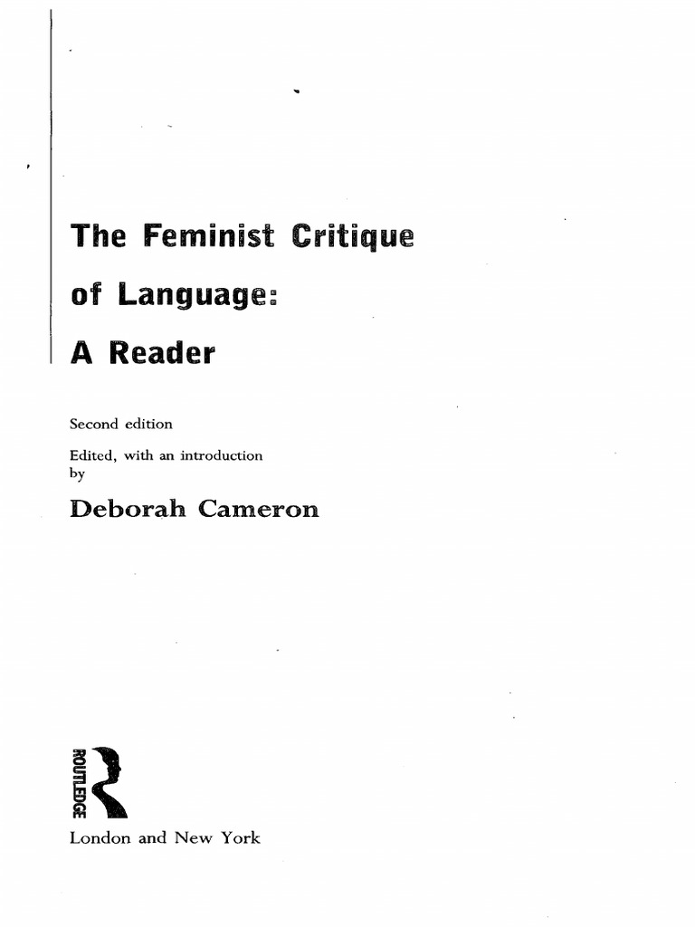 Feminist Language Critique Reader | PDF | Gender Studies | Feminism