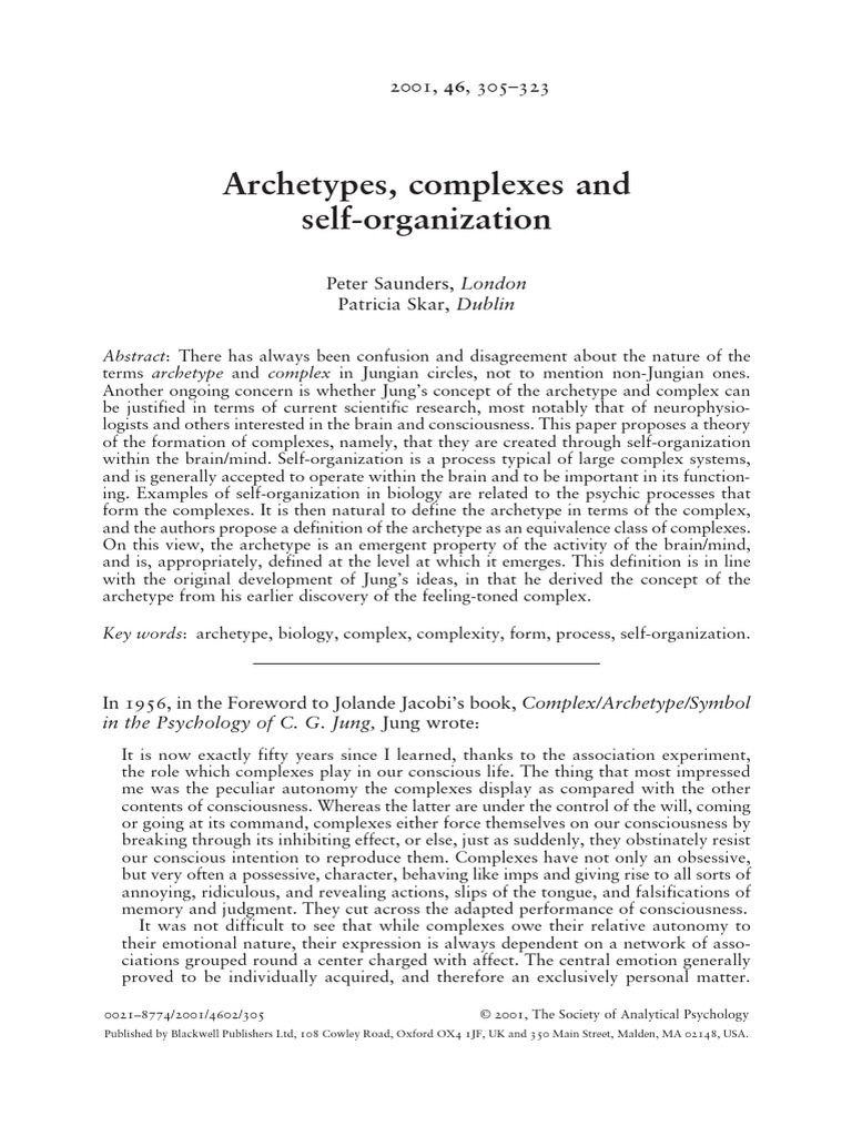 Archetypes and Complexes in Jungian Theory | PDF | Analytical ...