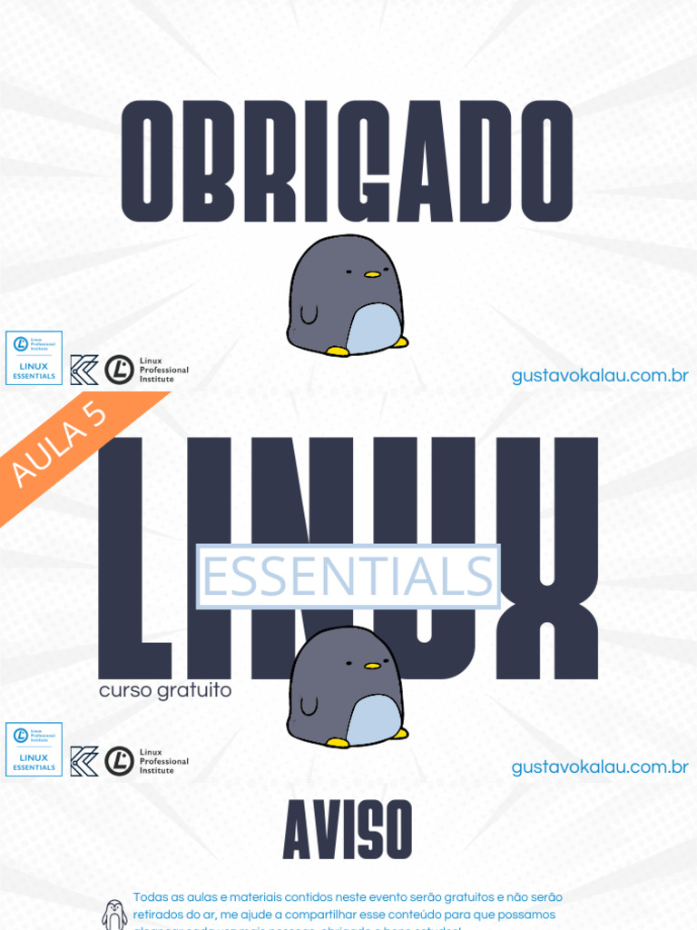 Curso Gratuito de Linux Essentials | PDF | YouTube | Spamming