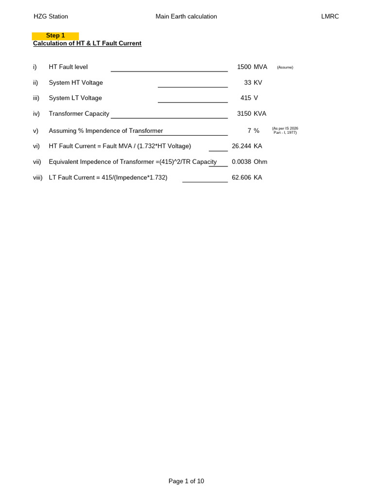 Earth MAT Calculation | PDF | Electrical Impedance | Power Engineering