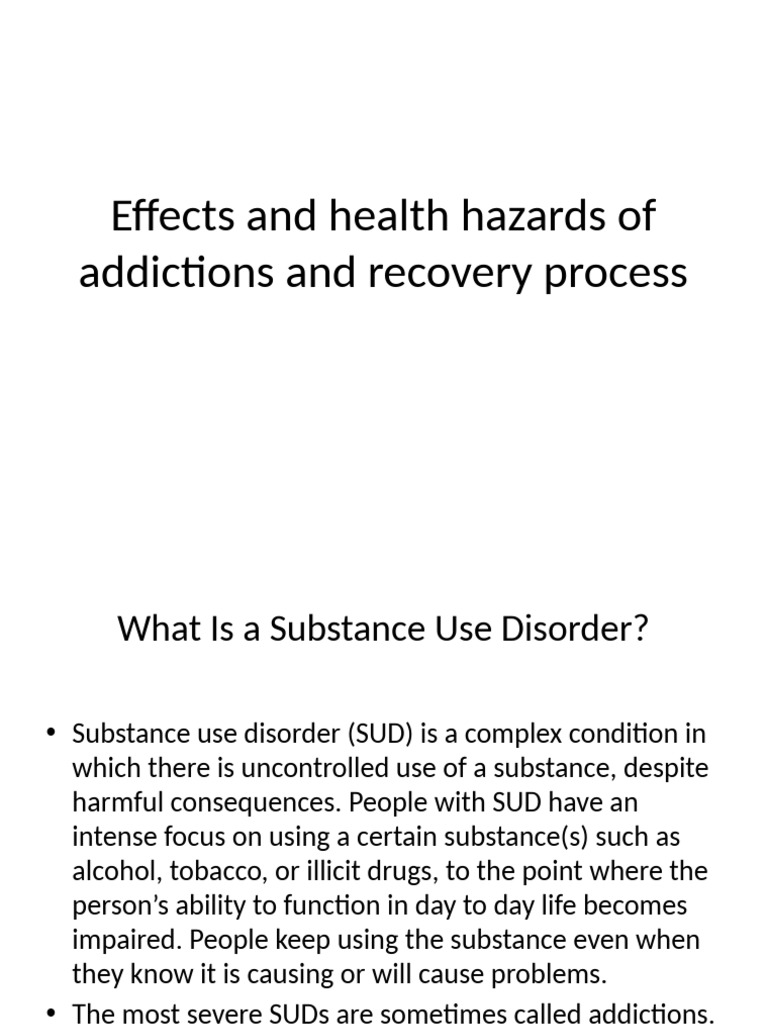 Module 4 Effects and Health Hazards of Addiction | PDF | Substance ...