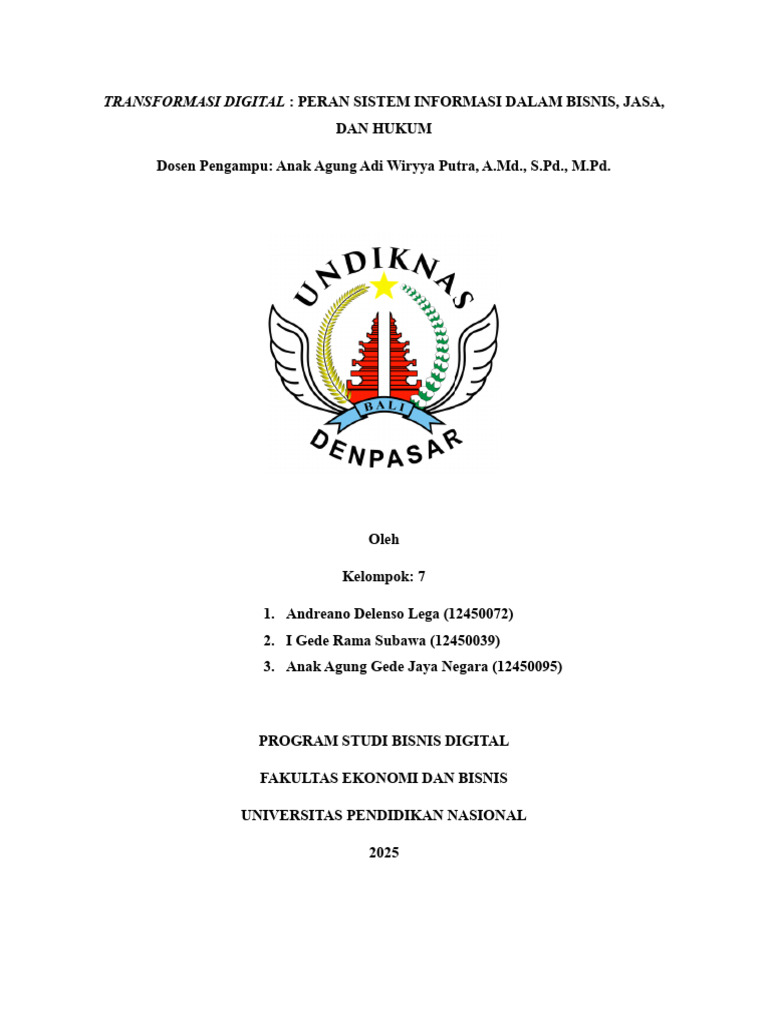 Peran Sistem Informasi dalam Transformasi Digital | PDF