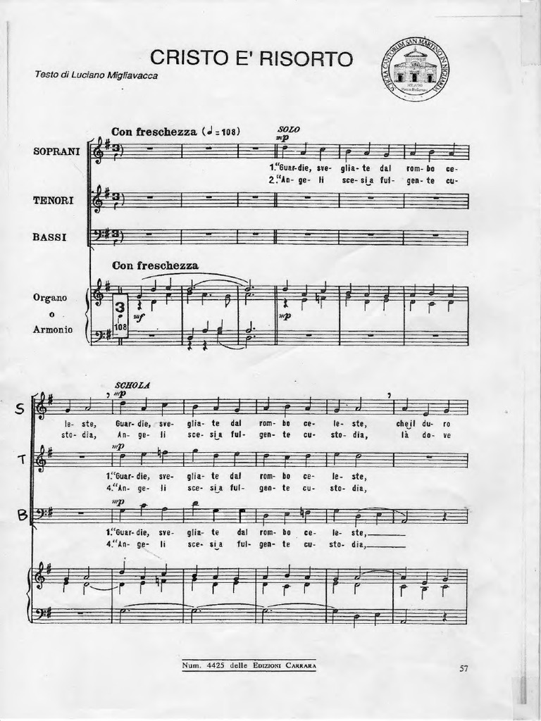 Cristo è Risorto Migliavacca Pdf