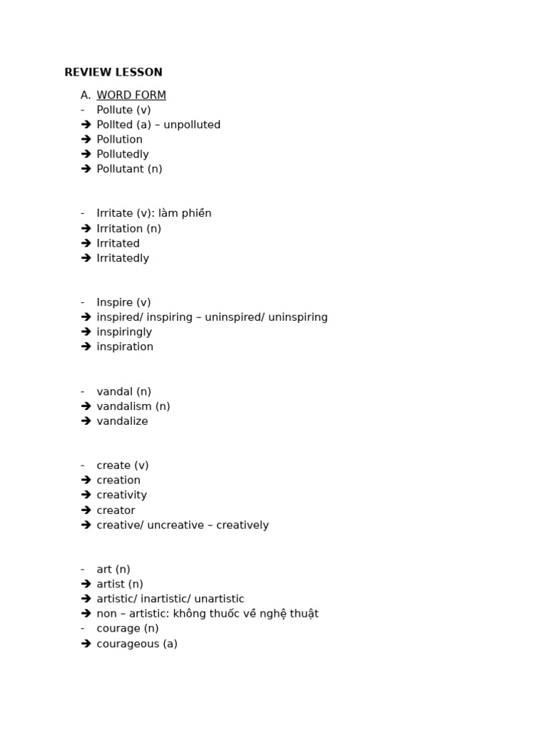 Review Lesson | PDF