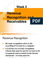 Week 5: Revenue Recognition and Receivables