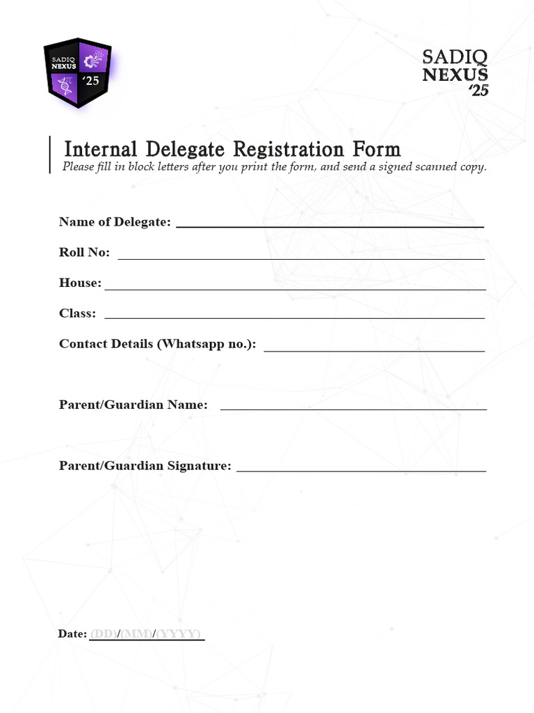 Internal Delegate Registration | PDF | Banks | Cheque